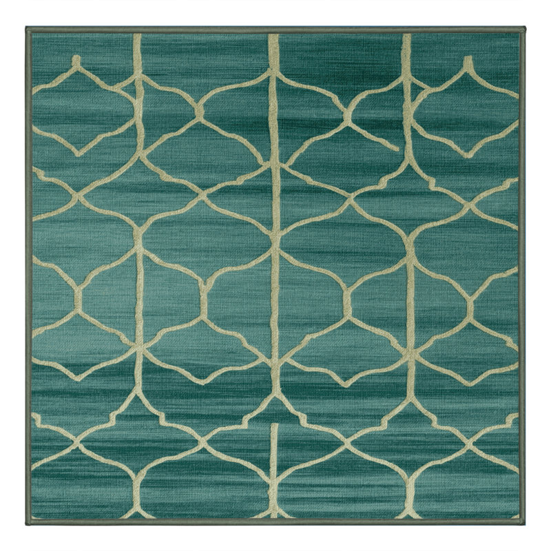 Tapis vert en treillis lavable à la machine, Carré 6 pi