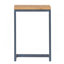 Table d'appoint en forme de C avec plateau en bois et structure en métal-1550459165