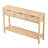 Rattan Console Table with 3 Storage Drawers Rattan 51.38x11.81x32.09inch Sliding Door Natural, Rattan Entryway Table with Storage
