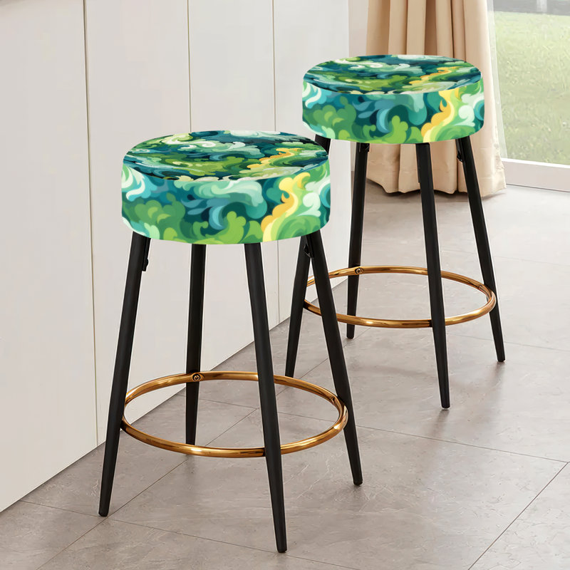 Camo Dreamscape Camouflage - Ensemble de 2 tabourets de bar abstraits