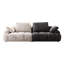 Deux places en velours beige et gris, taille 86,6 po, look confort moderne pour deux personnes