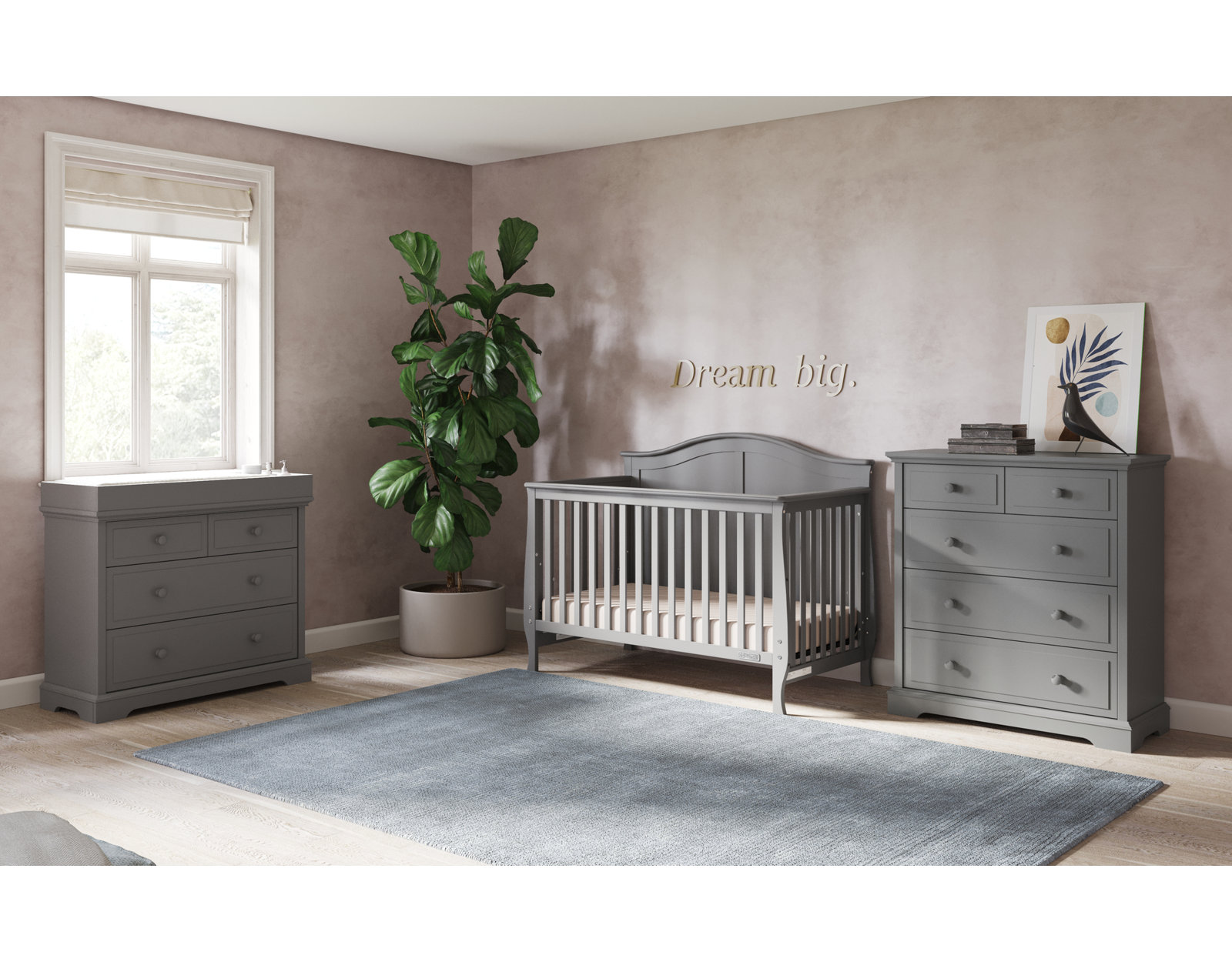 Universal Select 3 Drawer Dresser, Cool Gray