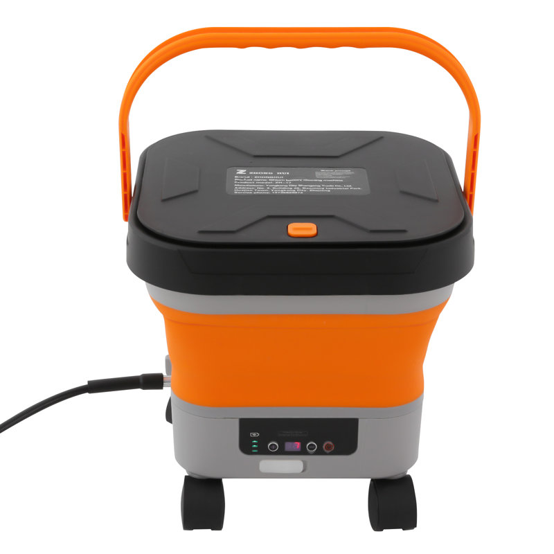 Pressure Washer Portable Foldable Sprayer Washer Car Wash Machine With High-Pressure Water Gun And Water Tank, Orange