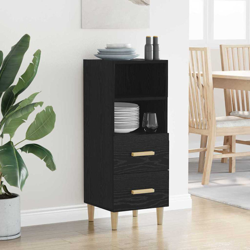 34.5cm Sideboard, Black Oak