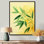 Cledith vert jaune feuilles de bambou en Afrique IV - feuilles d'art mural pour le salon