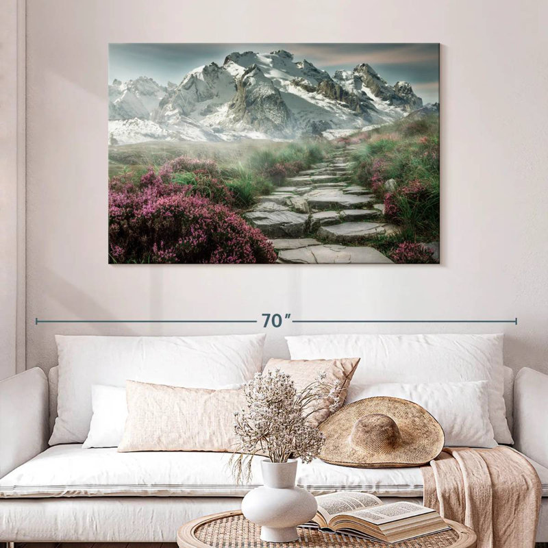 Alvord Scenic Snowy Mountain, H 32 po x l 48 po