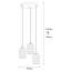 Luminaire suspendu grappe 3 lumières Otsego