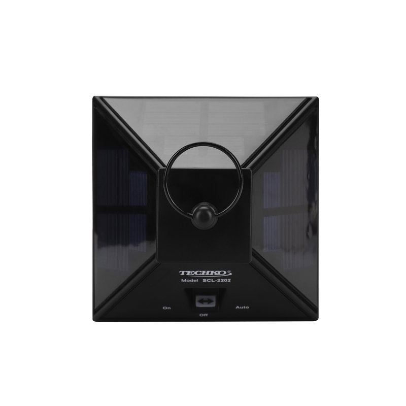 12.2'' H Tabletop Solar Lantern with Motorized LED Candle Included