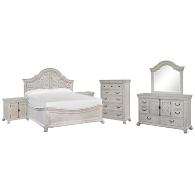 Très grand lit à panneau californien avec commode 2 tiroirs Barchelor