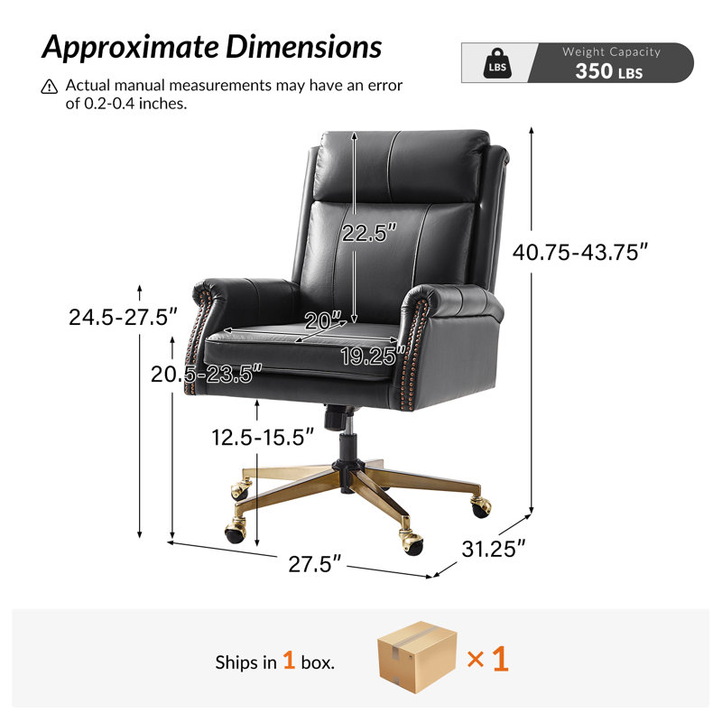 Fauteuil de direction à haut dossier Heeg, Noir