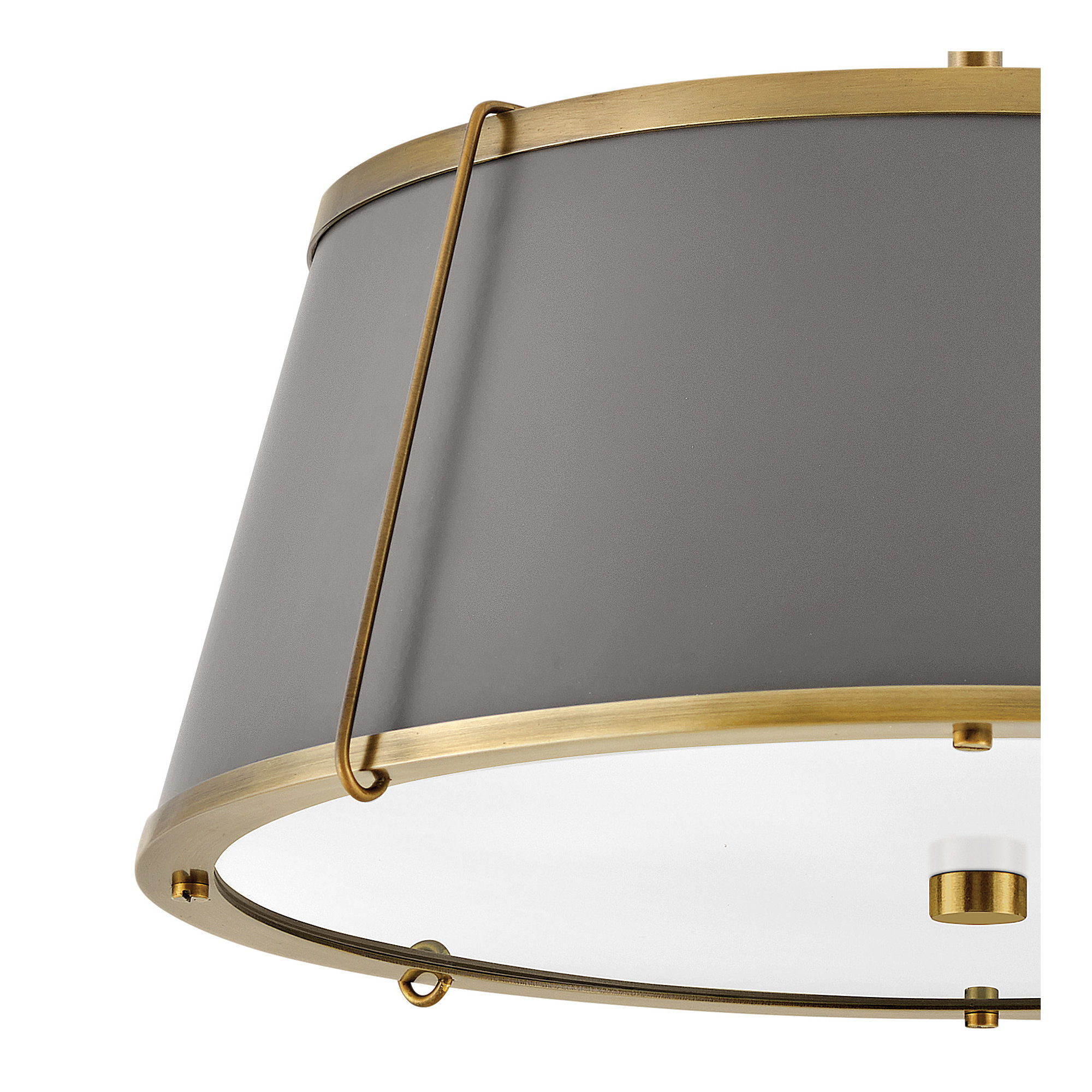 Moxie 2 Light Metal Semi Flush Mount, Lacquered Dark Brass, Lacquered Dark Brass
