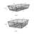 S/2 Rectangular Iron Trays,Black