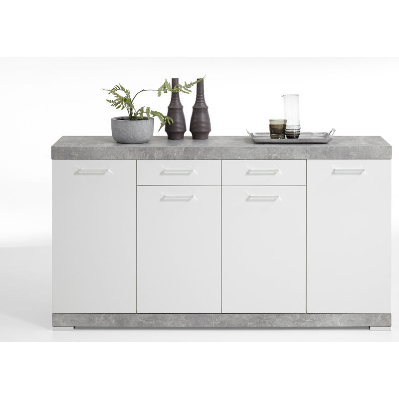 Charlton 160cm Sideboard, White/Grey