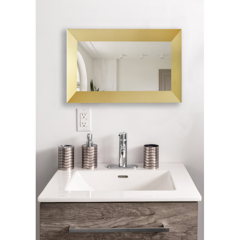 Mirror, 16" x 33", Gold