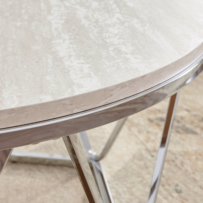 Table basse ronde en fausse pierre