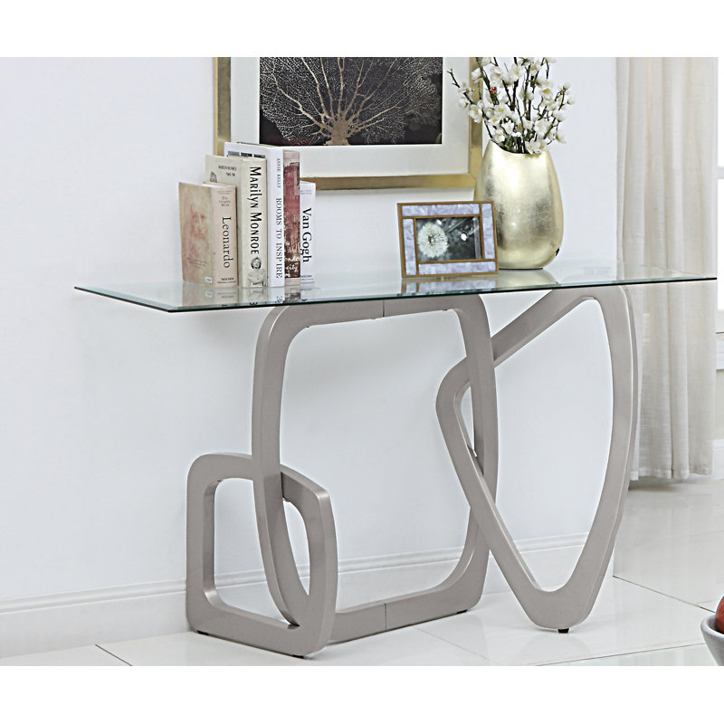 Hyatt 48'' Glass Top Console Table