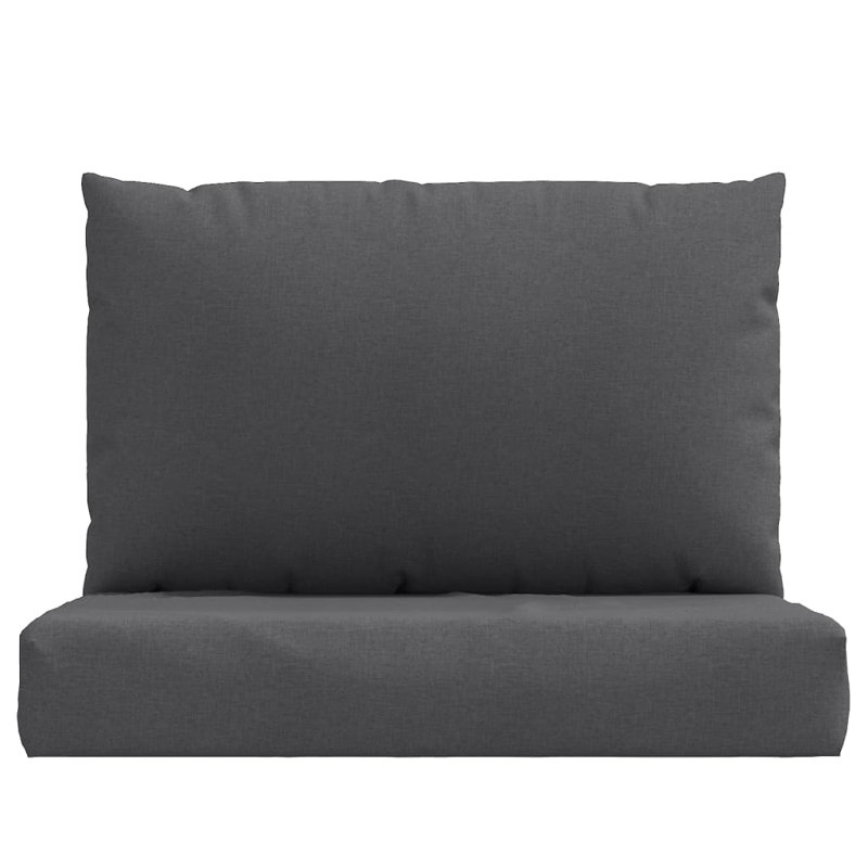 Pallet Cushions 2 pcs Melange Anthracite Fabric, Melange Anthracite