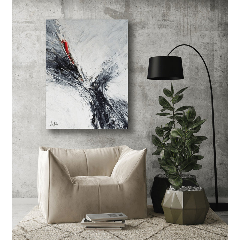 Abstract Print by John Beard, 40" H x 30" W x 1.5" D, Unframed