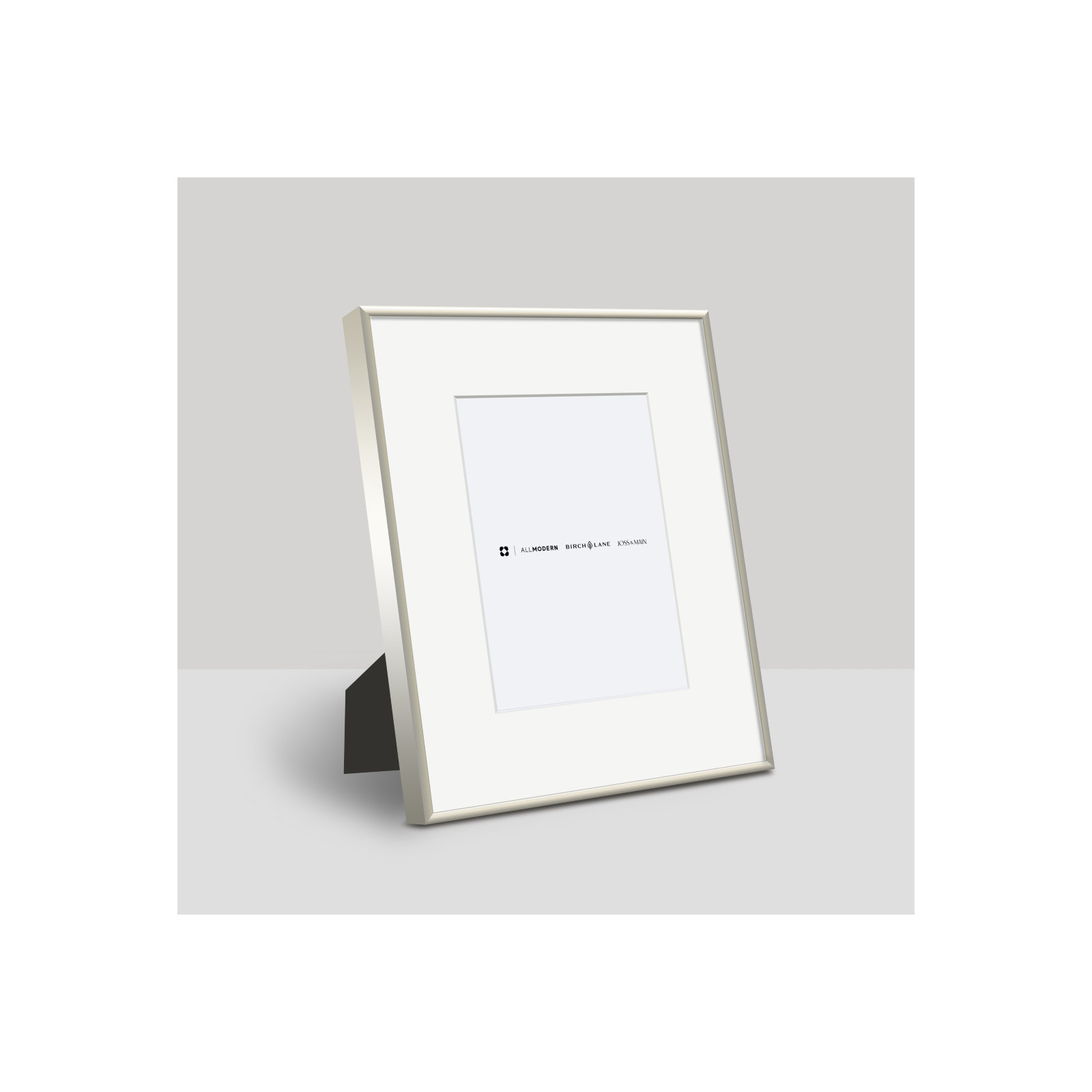 Feronia Metal Picture Frame with Mat, 5" x 7", Silver