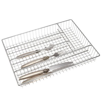 Flores Deluxe 5 Compartments Cutlery Tray 2.5" H x 16.2" W x 12.2" D Drawer Organizer