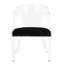 Chaise avec accoudoirs en noir Delfina
