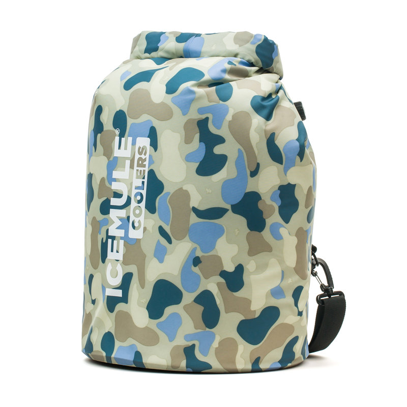 IceMule Classic Large 20 Liter 18 Can Soft Insulated Waterproof Backpack Cooler, Green/Black