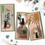 Boho, art mural en bois noir Mid Century