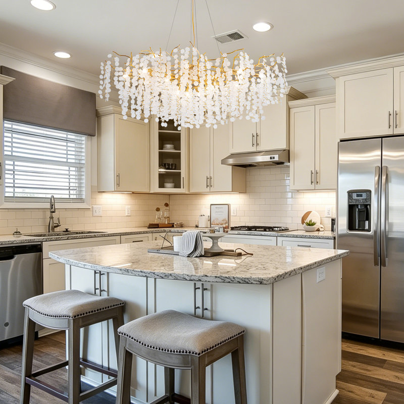 14 - Light Dimmable Tree Branch Crystal Chandeliers