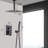 Matte Black Ceiling Shower In 10" & Handheld - Brass, Recreates Natural Rainfall Experience, Self-cleaning Nozzle, Meets American Standard Pipe Connections Mounted System Instance Head Handheld, Fits