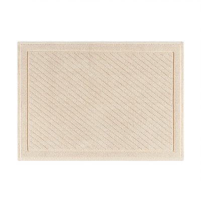 Host and Home Modern Double Weave Textured Cotton Bath Rug with Non Slip Backing