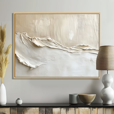 Soft Plaster Layers I - Ivory Contemporary Canvas Print