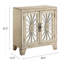 Console rectangulaire avec miroir blanc antique et tablette de rangement élégante