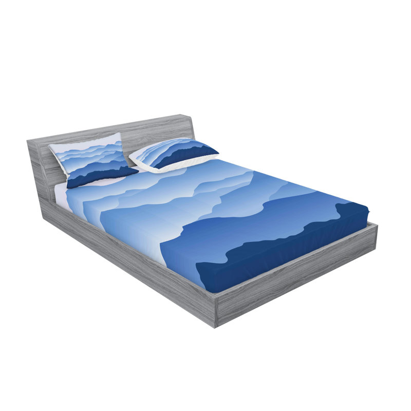Drap-housse et coussin décoratif Ambesonne, Ensemble de draps pour lit double + 5 pièces supp