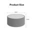 Table basse moderne en cuir clair avec plateau en marbre-750083611