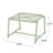 Outdoor 3-Piece Conversation Set With IRON Frame - 2 Mesh Chairs & 1 Side Table, Matter Green Finish-1294295017