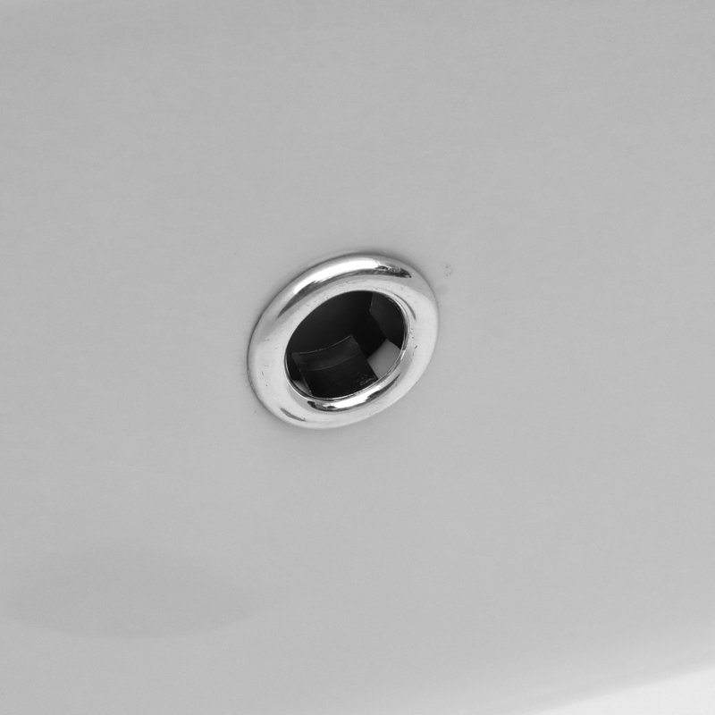 22 Inch White Ceramic Undermount Bathroom Sink With Overflow