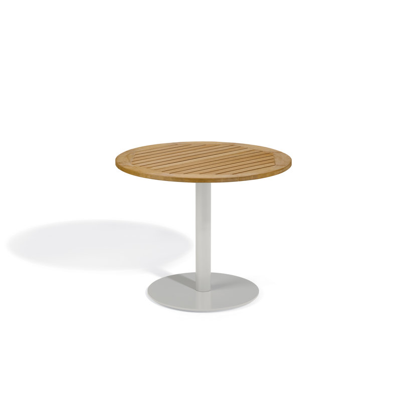 Table bistro Travira, L 36 po x L 36 po, Bois de teck naturel