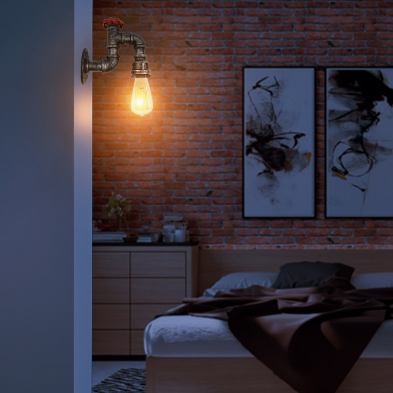Avina Armed Sconce, Brushed Silver