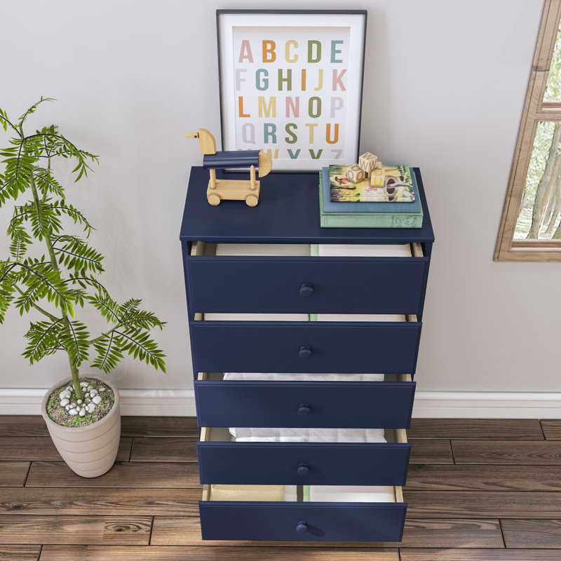 Commode 5 tiroirs Hararat, Bleu