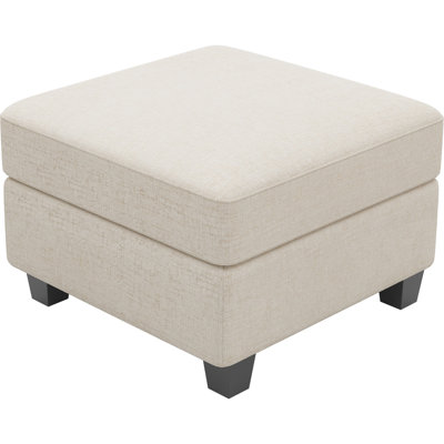 Aurora Chenille Storage Ottoman, Footstool Module Part for Chenille Sectional Sofa