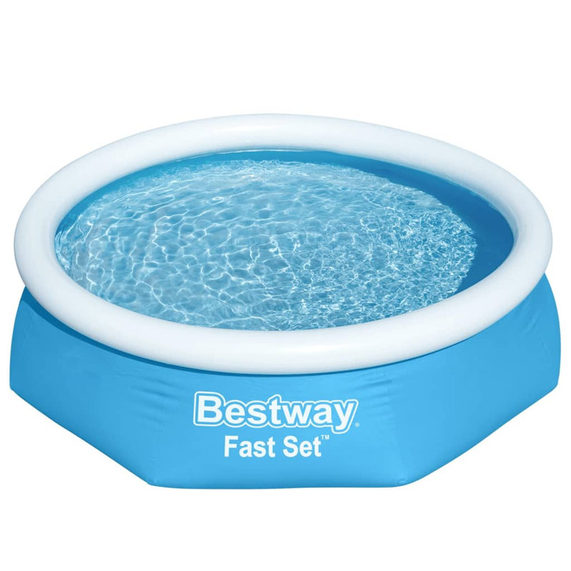 Steffani Polyvinyl Chloride (PVC) Round Inflatable Pool 61cm H x 244cm W x 244cm L