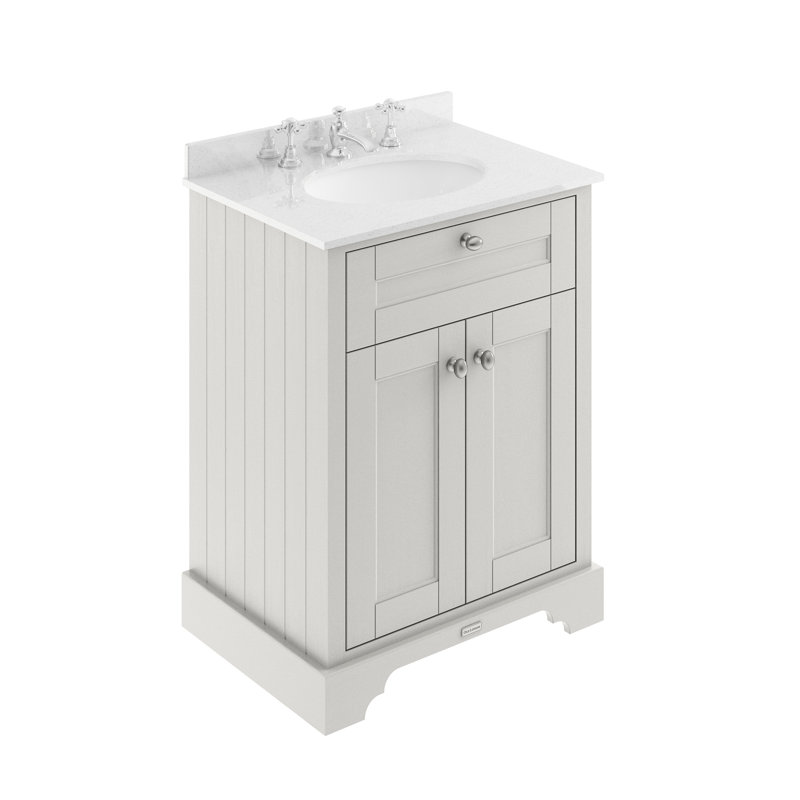 Old London 600mm Free-Standing Vanity Unit, Timeless Sand, Black