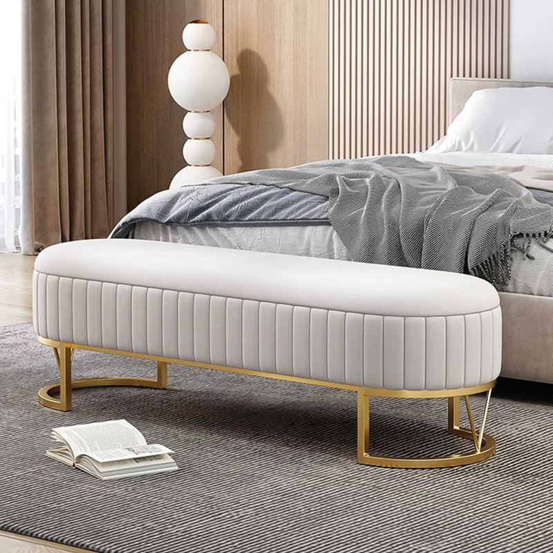 Upholstered Bench, Beige
