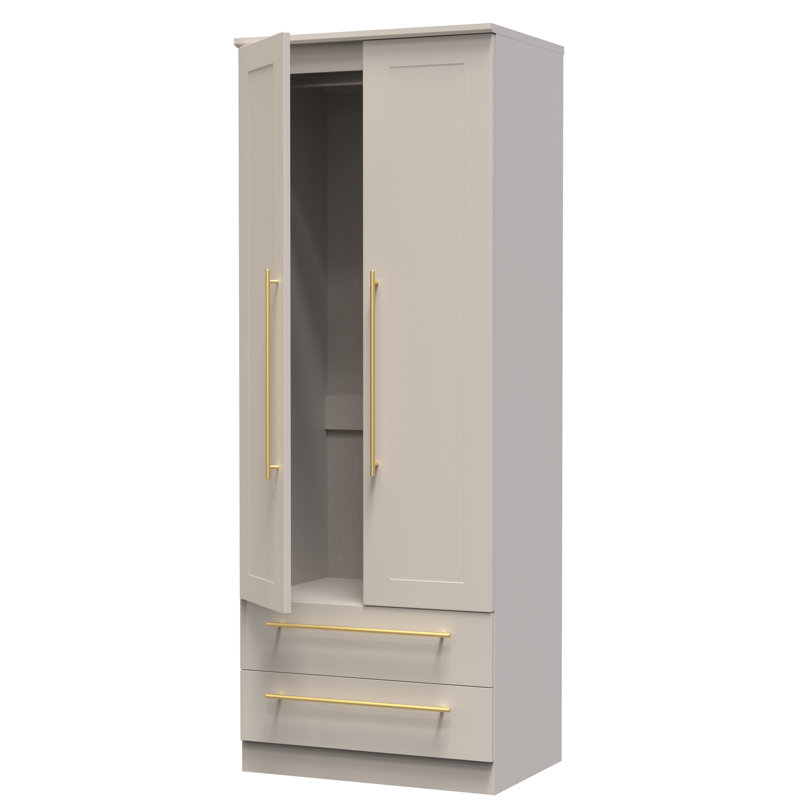 Fully Assembled Dudelange Haworth 2 Door Wardrobe, Kashmir Matt Veneer