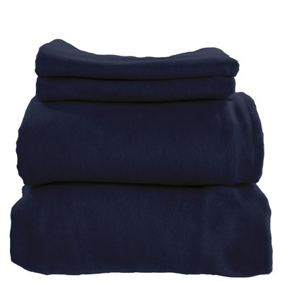 Ensemble de draps en flanelle 100% biologique pour très grand lit - Ensemble de draps en flanelle 100% coton Gots