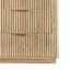 Commode 3 tiroirs 27,6 "texturée avec design incurvé pour chambre à coucher et salon