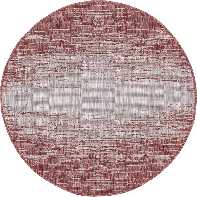 Beedeville Abstract Indoor / Outdoor Rug, Round 4'1"