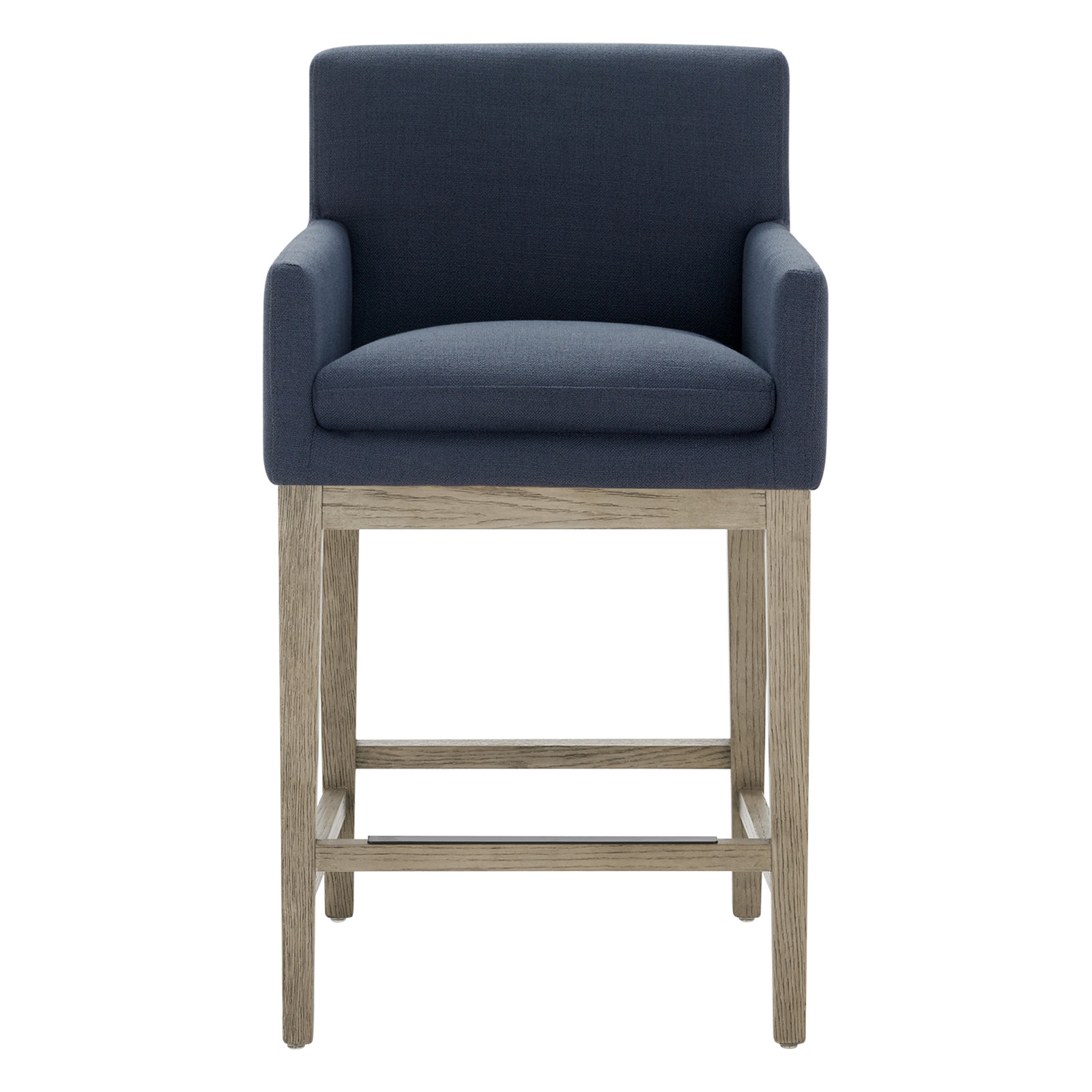 Bethea 26" Bar Stool, Effie Indigo Performance Linen