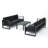 Caggiano 3 Piece Sofa Seating Group with Cushions