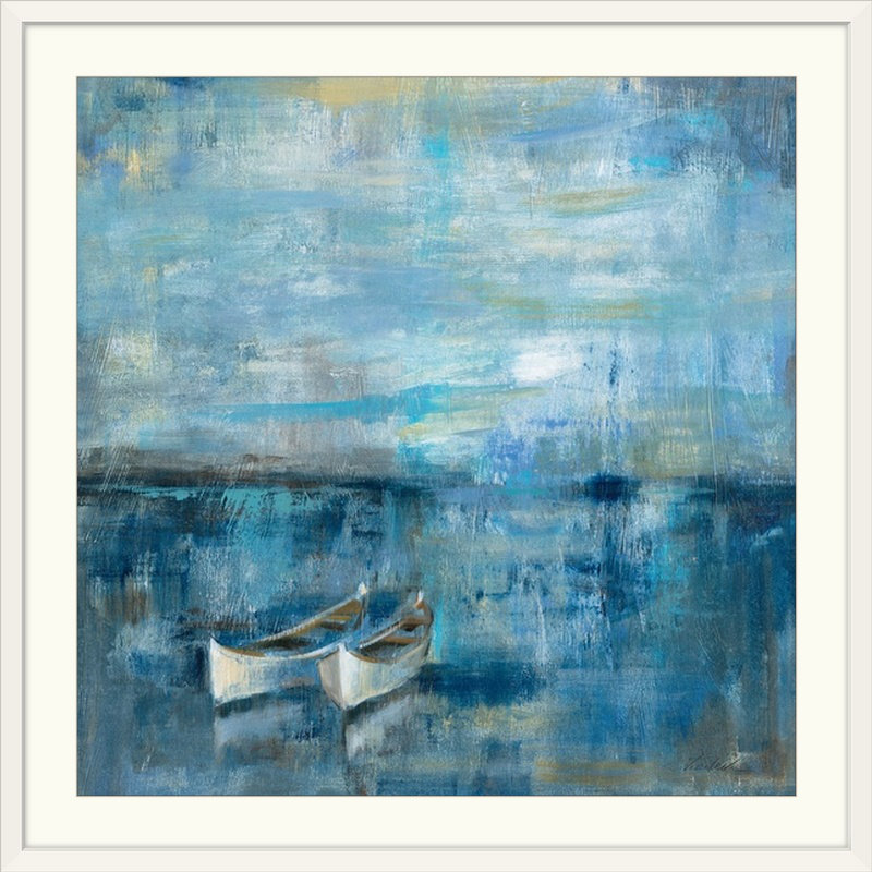 «Deux bateaux» par Mannheim, reproduction d'art, H 35 po x l 35 po x P 1,5 po, Toile